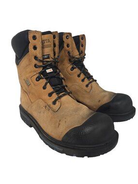 Dakota Men's 8" Steel Toe Steel Plate Quad Comfort Work Boots 8522 Wheat 10.5W